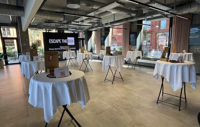 mobilt escape game til indendørs teambuilding. med Midgaard Event