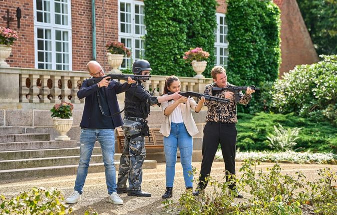 Udendørs teambuilding med team 007. Med Midgaard Event.